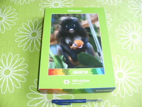 Burgers Zoo puzzel - Brillangoer - 100 stukjes, Kinderen en Baby's, Speelgoed | Kinderpuzzels, Zo goed als nieuw, 6 jaar of ouder