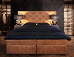 Boxsring bedden-set met voetbord-Snel leverbaar-SALE---, 210 cm, Ophalen of Verzenden, 180 cm, Nieuw