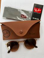 Ray-Ban Ronde Zonnebril Goud/Bruin, Zonnebril, Bruin, Ophalen of Verzenden, Zo goed als nieuw