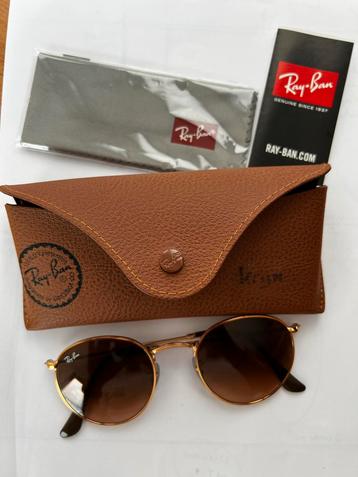 Ray-Ban Ronde Zonnebril Goud/Bruin beschikbaar voor biedingen