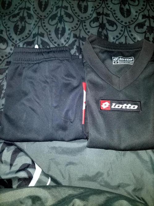 Lotto set, broekje en shirt. Maat M., Kleding | Heren, Sportkleding, Zo goed als nieuw, Algemeen, Maat 48/50 (M), Zwart, Ophalen of Verzenden