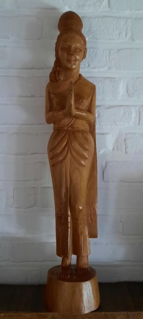 THAISE SAWADEE-KA BEELD,Thai Welkom Boeddha Buddha,, Huis en Inrichting, Woonaccessoires | Boeddhabeelden, Nieuw, Ophalen