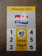 Vierdaagse controlekaart 2023 (40 km), Verzamelen, Militaria | Algemeen, Ophalen of Verzenden, Overige soorten, Nederland, Overige typen