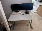 Height Adjustable Desk + Dual Monitors + Storage Stand, Ophalen, In hoogte verstelbaar, Zo goed als nieuw, Bureau