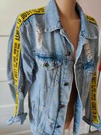 Jeans jack M met gele bies ashes to dust M -L spijker jas, Kleding | Dames, Maat 38/40 (M), Overige kleuren, Nieuw, Ophalen of Verzenden