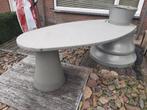 Polyester tuintafel met plantenbak, Ophalen, Zo goed als nieuw, Rechthoekig