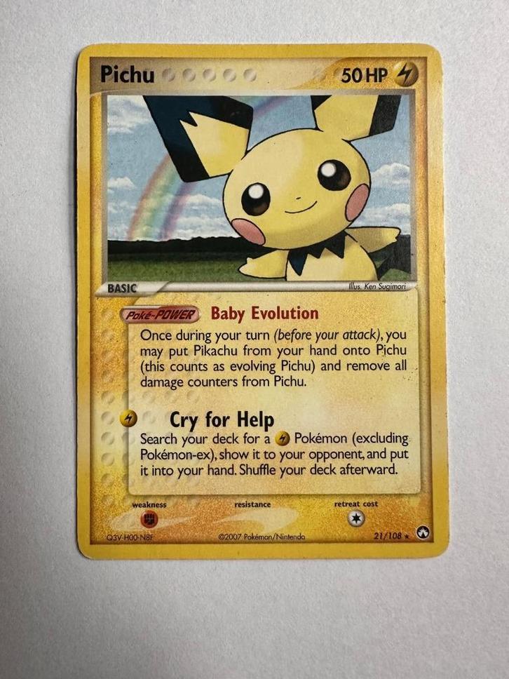 Pichu – 21/108 – Pokémon TCG Power Keepers, Hobby en Vrije tijd, Verzamelkaartspellen | Pokémon, Zo goed als nieuw, Losse kaart