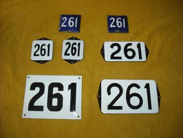 oud emaille huisnummer 261 ook 262 263 264 265 266 267 268 8 beschikbaar voor biedingen