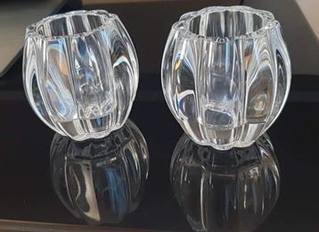 Val Saint Lambert Super helder kristallen zware kandelaren.
 beschikbaar voor biedingen