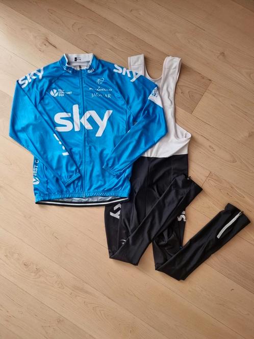 Wielertenue • Team Sky • Maat XXL, Sport en Fitness, Wielrennen, Zo goed als nieuw, Helm, Verzenden
