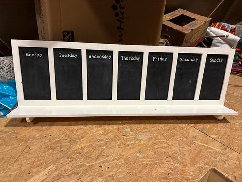 Week/memo krijtbord, Huis en Inrichting, Woonaccessoires | Memoborden, Gebruikt, Krijtbord, Ophalen