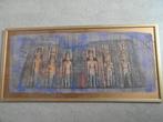 grote papyrus in lijst, is de tempel van Abu Simbel. mooi en, Minder dan 50 cm, 75 tot 100 cm, Schilderij, Ophalen of Verzenden