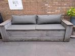 Houten loungebank met kussens, Ophalen, Gebruikt, Bank