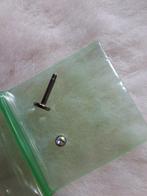 Titanium labret piercing met crystal AB (rainbow) steentje, Ophalen of Verzenden, Nieuw, Oor- of Traguspiercing