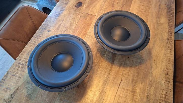 2x Peerless XXLS 12 (P835017) 12" woofers, Audio, Tv en Foto, Luidsprekers, Zo goed als nieuw, Subwoofer, 120 watt of meer, Overige merken