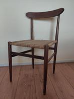 Vintage teak houten eetkamerstoelen Scandinavische stoelen, Mid century modern Scandinavisch design, Riet of Rotan, Drie, Gebruikt