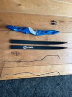 Recurve Boog - Blauw Aluminium - 20-22 lbs, Sport en Fitness, Handboogschieten, Ophalen, Gebruikt, Recurveboog