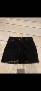 Rokje Bershka zwart jeans, Verzenden, Zwart, Bershka, Zo goed als nieuw