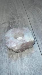 Rozekwarts waxinelichthouder, Ophalen of Verzenden