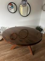 Glazen Tafelblad, Huis en Inrichting, Ophalen, Gebruikt, 100 tot 150 cm, Rond