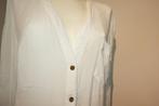 Elisabetta Franchi witte blouse gouden merk knopen IT 46, Maat 38/40 (M), Wit, Zo goed als nieuw, Elisabetta Franchi