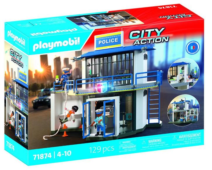 PLAYMOBIL 71874 PolitieBureau + Onderzoeksruimte 129 delig, Kinderen en Baby's, Speelgoed | Playmobil, Nieuw, Complete set, Ophalen of Verzenden