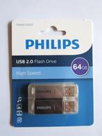 Philips High Speed USB 2.0 Duo verpakking 64GB nieuw, Computers en Software, USB Sticks, Philips, Postadres, E-mailadres, Nieuw