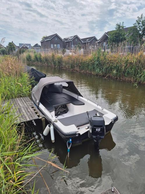 motorboot, Watersport en Boten, Sloepen, Gebruikt, 10 tot 30 pk, 3 tot 6 meter, Buitenboordmotor, Benzine, Polyester, Ophalen of Verzenden