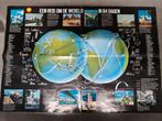 Shell Poster - Reis om de Wereld in 84 dagen - 1972, Gebruikt, Rechthoekig Liggend, Ophalen of Verzenden, A1 t/m A3