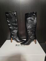 Na-kd croco laarzen maat 39 met hoge hak, Kleding | Dames, Ophalen of Verzenden, Zo goed als nieuw, Zwart, Hoge laarzen