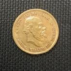 Doublé Gouden 10 Gulden Willem III 1876 tientje, Koning Willem III, Verzenden, Goud, Losse munt