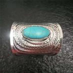 Boheemse dames manchet armband (vintage zilveren tibetaanse), Verzenden, Nieuw, Zilver