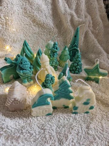 Handgemaakte Sojawas Geurkaarsen - Kerstthema beschikbaar voor biedingen