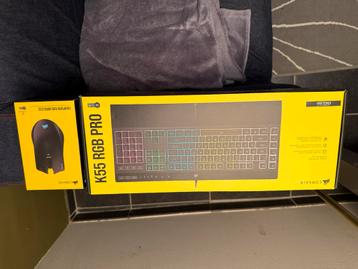 Corsair rgb qwerty toetsenbord en draadloze harpoon rgb muis beschikbaar voor biedingen
