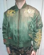 Jas heren bomberjack groen tattoo Ed Hardy S, Verzenden, Nieuw, Maat 46 (S) of kleiner, Groen