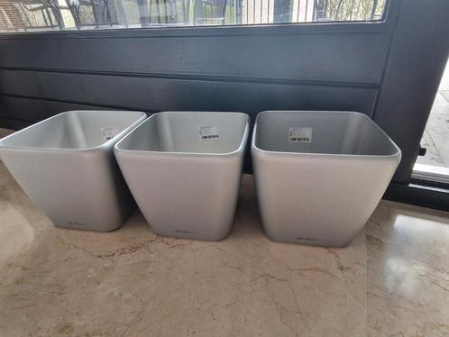 3 grijs lechuza potten voor binnen en buiten, Tuin en Terras, Bloembakken en Plantenbakken, Zo goed als nieuw, Kunststof, Binnen