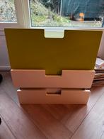 1 witte en 2 groene IKEA stuva lades, Huis en Inrichting, Kasten | Ladekasten, Ophalen, Zo goed als nieuw, 25 tot 50 cm, Minder dan 100 cm