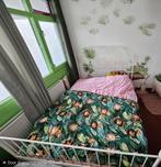 Bed, Ophalen, Wit, Tweepersoons, Metaal