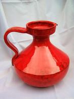 Prachtige rode kan met oor (7321), Ophalen, Gebruikt, Aardewerk of Porselein, Minder dan 50 cm