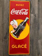 Zwaar emaille bord Coca-Cola in nieuwstaat 90x 35 cm, Ophalen of Verzenden, Zo goed als nieuw, Reclamebord