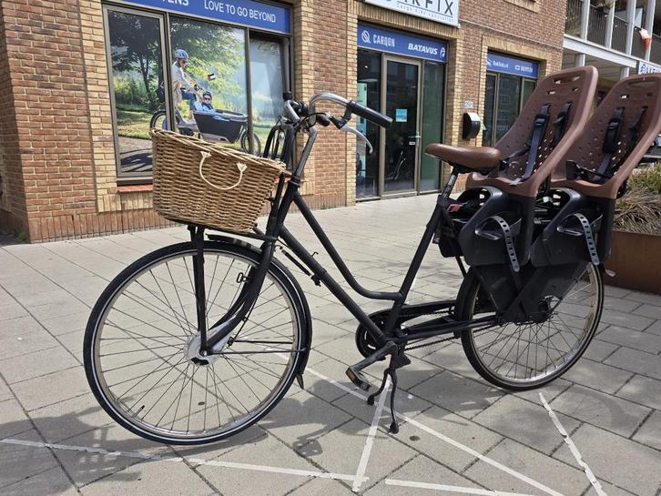 🌞After summer SALE🌞 2dehands moederfiets incl kinderzitjes, Fietsen en Brommers, Fietsen | Dames | Moederfietsen, Gebruikt, Overige merken