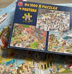 Jan van Haasteren - 3 x 1000 - 81041, Ophalen of Verzenden, 500 t/m 1500 stukjes, Gebruikt, Legpuzzel