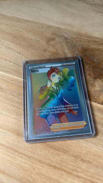 Pokemon kaart Sonia (rainbow) beschikbaar voor biedingen