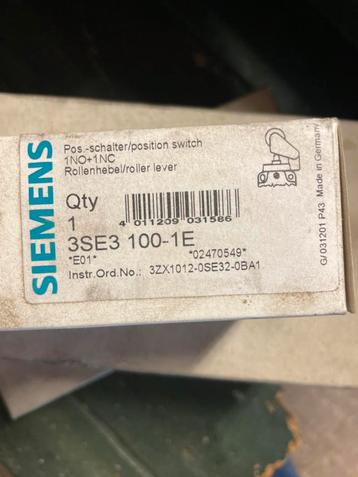 6x Siemens 3SE3 100-1E positieschakelaar nieuw in doos beschikbaar voor biedingen