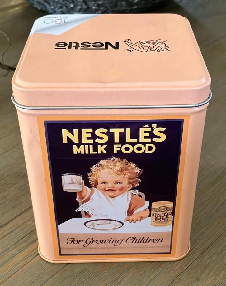 Nestlé 150 jaar Milk food jubileum blik ongebruikt NIEUW, Verzamelen, Blikken, Nieuw, Overige, Ophalen of Verzenden