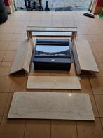 Marmeren schouw met haard, Huis en Inrichting, Ophalen, Gebruikt, Vrijstaande haard, Elektrische haard