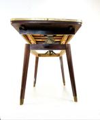 Vintage verstelbare/verlengbare salontafel jaren ‘60, Huis en Inrichting, Tafels | Salontafels, 50 tot 100 cm, Metaal, 150 tot 200 cm