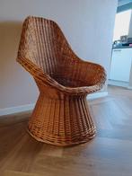 Vintage rotan stoel., Huis en Inrichting, Stoelen, Bruin, Zo goed als nieuw, Eén, Ophalen