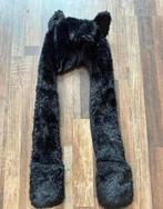 Zwarte wolf muts met sjaal, wanten en oortjes - one size, Kleding | Dames, Mutsen, Sjaals en Handschoenen, Ophalen of Verzenden