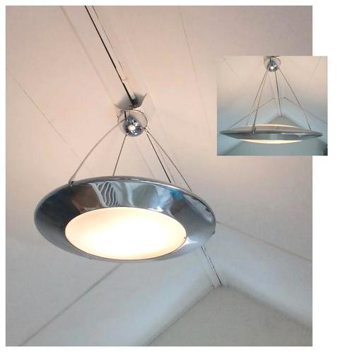Artelude Flos Mira C Chrome Disk Lamp ontwerp Ezio Didone, Huis en Inrichting, Lampen | Plafondlampen, Zo goed als nieuw, Ophalen